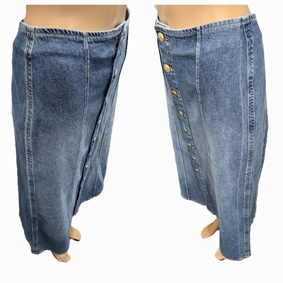 DL1961 Alma A-Line Denim Midi Skirt Size 26 (Fits like US 27/28) - Picture 7 of 8